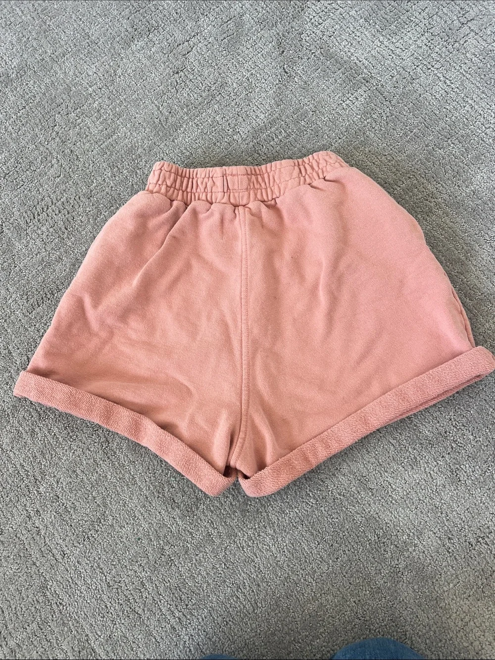 Women’s Dusty Pink Terry Athletic Shorts with Elastic Waistband